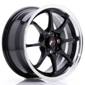 Cerchi Japan Racing JR5 15x7 ET35 4x100 Gloss Black w- Machined Lip