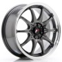 Cerchi in lega Japan Racing JR5 16x7 ET30 4x100-108 Gun Metal w- Machined Lip BLANK
