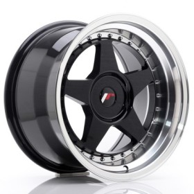 Cerchi in lega Japan Racing JR6 17x10 ET20 BLANK Glossy Black w-Machined Lip