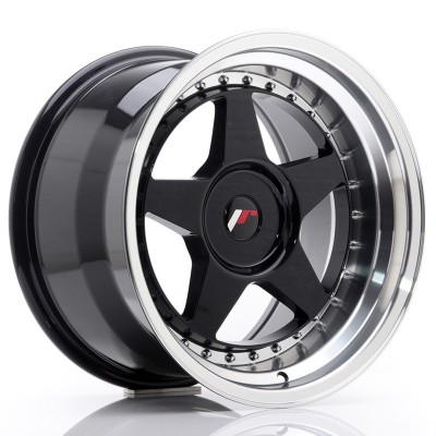 Cerchi in lega Japan Racing JR6 17x10 ET20 BLANK Glossy Black w-Machined Lip