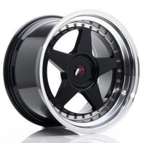Cerchi in lega Japan Racing JR6 18x10,5 ET0-25 BLANK Glossy Black w-Machined Lip