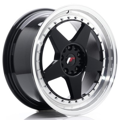 Cerchi in lega Japan Racing JR6 18x8,5 ET22 5x114,3-120 Gloss Black w- Machined Lip BLANK