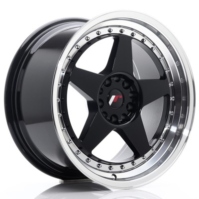 Cerchi in lega Japan Racing JR6 18x9,5 ET22 5x114,3-120 Glossy Black w-Machined Lip