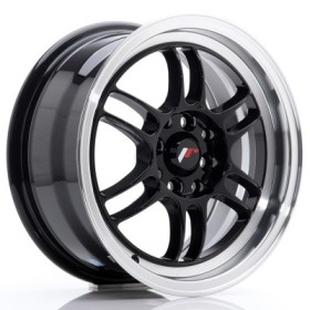 Cerchi Japan Racing JR7 15x7 ET38 4x100-114 Gloss Black w- Machined Lip