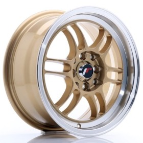 Cerchi in lega Japan Racing JR7 15x7 ET38 4x100-114 Gold w- Machined Lip