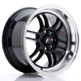 Cerchi in lega Japan Racing JR7 15x8 ET35 4x100-114 Gloss Black w- Machined Lip