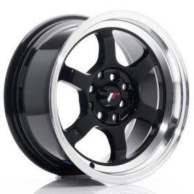 Cerchi in lega Japan Racing JR12 15x7,5 ET26 4x100-108 Gloss Black BLANK