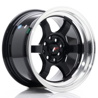 Cerchi in lega Japan Racing JR12 15x8,5 ET13 4x100-114 Gloss Black BLANK