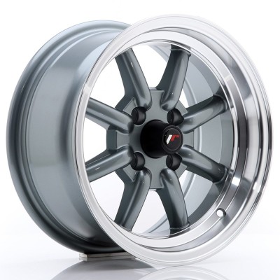 Cerchi in lega Japan Racing JR19 14x7 ET0 4x100 Gun Metal w- Machined Lip