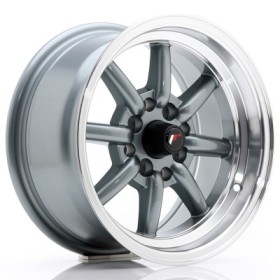 Cerchi in lega Japan Racing JR19 14x7 ET0 4x100-114 Gun Metal w- Machined Lip BLANK