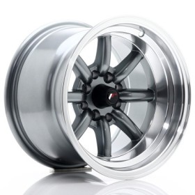 Cerchi in lega Japan Racing JR19 14x9 ET-25 4x100-114 Gun Metal w- Machined Lip
