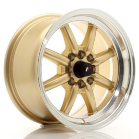 Cerchi in lega Japan Racing JR19 15x8 ET20 4x100-114 Gold w- Machined Lip BLANK