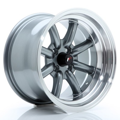 Cerchi in lega Japan Racing JR19 15x9 ET-13 4x100 Gun Metal w- Machined Lip