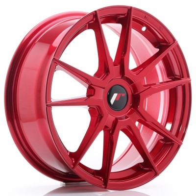 Cerchi Japan Racing JR21 17x7 ET35-40 Blank Platinium Red