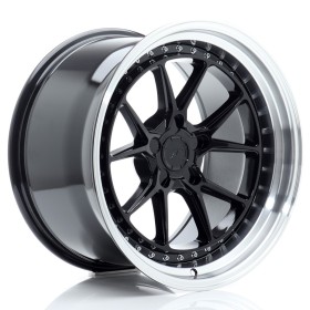Cerchi in lega Japan Racing JR39 18x10,5 ET15-22 5H BLANK Glossy Black w-Machined Lip