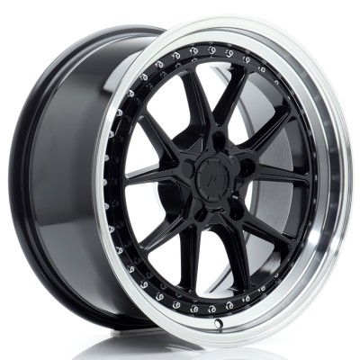 Cerchi in lega Japan Racing JR39 18x8,5 ET15-35 5H BLANK Glossy Black w-Machined Lip