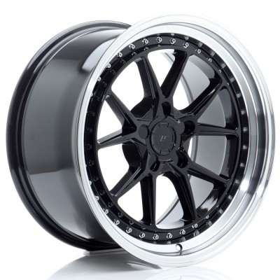 Cerchi in lega Japan Racing JR39 18x9,5 ET15-35 5H BLANK Glossy Black w-Machined Lip