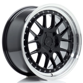 Cerchi in lega Japan Racing JR40 18x8,5 ET15-35 5H BLANK Glossy Black w-Machined Lip