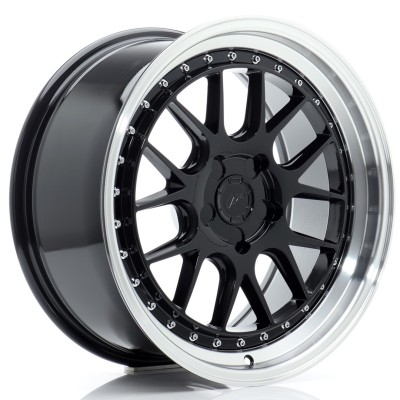 Cerchi in lega Japan Racing JR40 18x8,5 ET15-35 5H BLANK Glossy Black w-Machined Lip