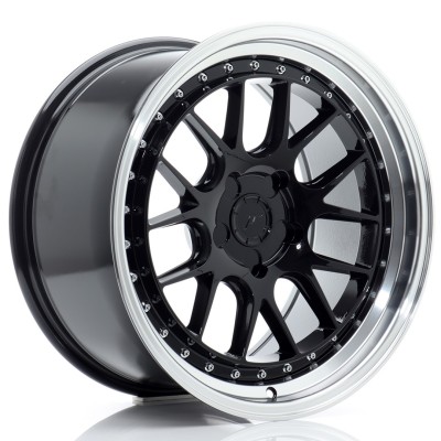 Cerchi Japan Racing JR40 18x9,5 ET15-35 5H BLANK Glossy Black w-Machined Lip