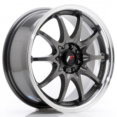 Cerchi Japan Racing JR5 16x7 ET30 5x100-114,3 Gun Metal w-Machined Lip