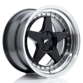 Cerchi Japan Racing JR6 18x10,5 ET0-25 5H BLANK Gloss Black w-Machined Lip