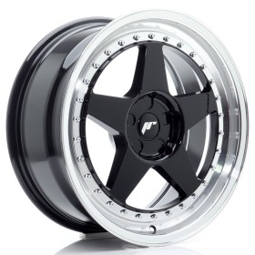 Cerchi in lega Japan Racing JR6 18x8 ET20-35 5H BLANK Gloss Black w-Machined Lip