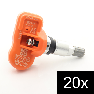 20pcs TPMS Autel MX-Sensor 433MHz Metal Stem Silver