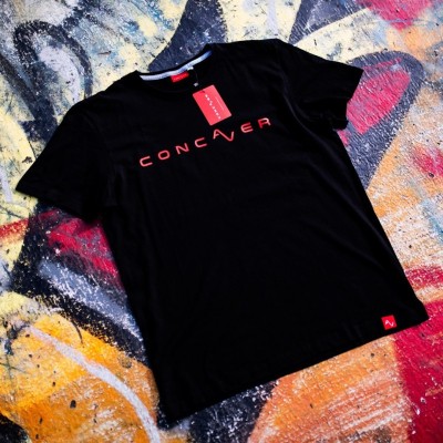Concaver Men's T-Shirt Logo Black Size XL.