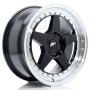 Cerchi Japan Racing JR6 17x8 ET20-35 5H BLANK Gloss Black w-Machined Lip