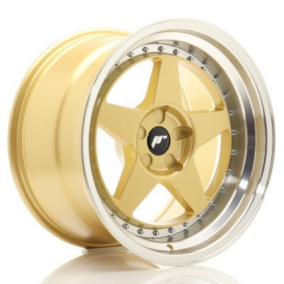 Cerchi Japan Racing JR6 18x10,5 ET0-25 5H BLANK Gold w-Machined Lip