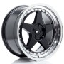 Cerchi Japan Racing JR6 18x9 ET20-35 5H BLANK Gloss Black w-Machined Lip