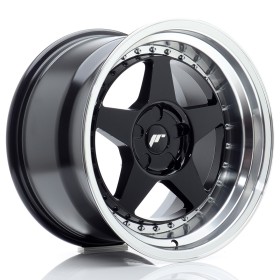 Cerchi Japan Racing JR6 17x10 ET0-20 5H BLANK Gloss Black w-Machined Lip
