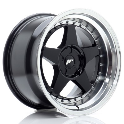 Cerchi Japan Racing JR6 17x10 ET0-20 5H BLANK Gloss Black w-Machined Lip