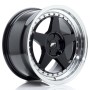 Cerchi Japan Racing JR6 17x9 ET20-35 5H BLANK Gloss Black w-Machined Lip
