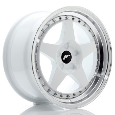 Cerchi Japan Racing JR6 17x9 ET20-35 5H BLANK White w-Machined Lip