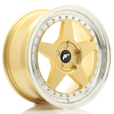 Cerchi Japan Racing JR6 17x8 ET20-35 5H BLANK Gold w- Machined Lip